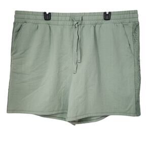 Torrid Sage Green Lace Stripe Sweatshirt Shorts Women's 3X